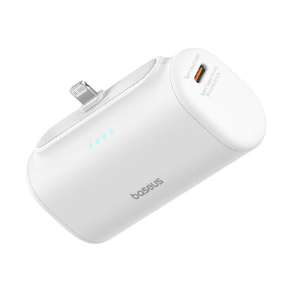 Външна батерия Baseus Compact, 5000mAh, 20W, PD, 1 x Lightning - 1 x USB-C, Бяла P10068307213-00