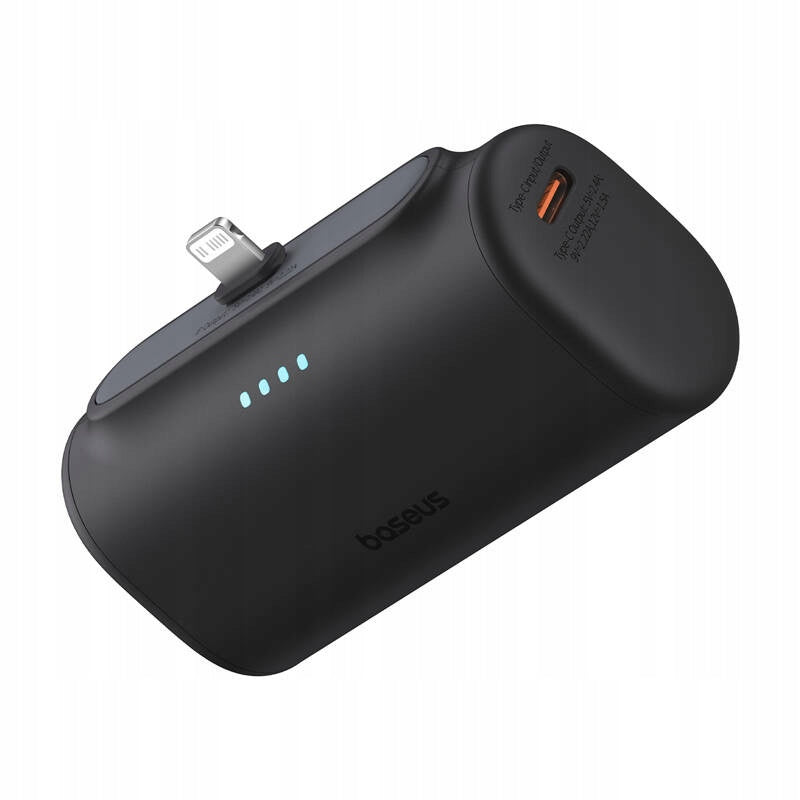Външна батерия Baseus Compact, 5000mAh, 20W, PD, 1 x Lightning - 1 x USB-C, Черна P10068307113-00