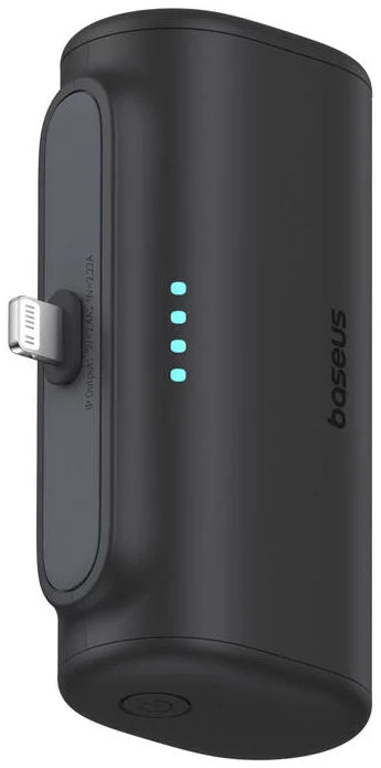 Baseus Compact External Battery, 5000mAh, 20W, PD, 1 x Lightning - 1 x USB-C, Black P10068307113-00