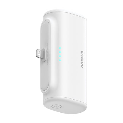 Външна батерия Baseus Compact, 5000mAh, 20W, PD, 1 x Lightning - 1 x USB-C, Бяла P10068307213-00