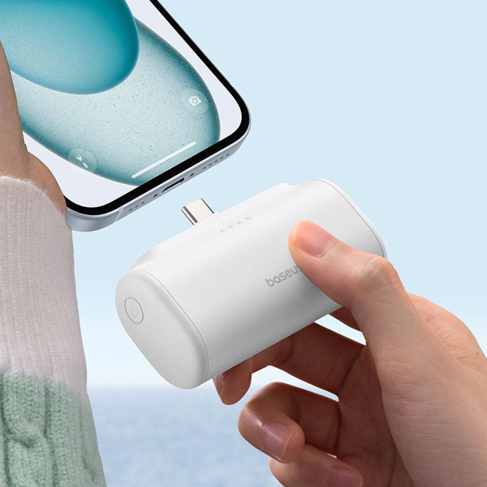 Външна батерия Baseus Compact, 5000mAh, 20W, PD, 2 x USB-C, Розова P10068306413-00