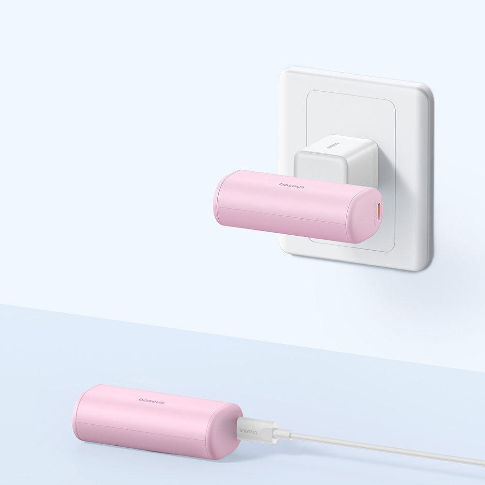 Външна батерия Baseus Compact, 5000mAh, 20W, PD, 2 x USB-C, Розова P10068306413-00