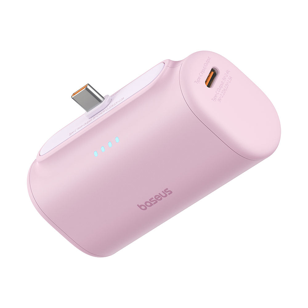 Външна батерия Baseus Compact, 5000mAh, 20W, PD, 2 x USB-C, Розова P10068306413-00