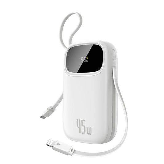 Външна батерия Baseus EnerFill FC31, 20000mAh, 45W, QC + PD, 1 x Lightning - 1 x USB-A - 2 x USB-C, Бяла E0028D01