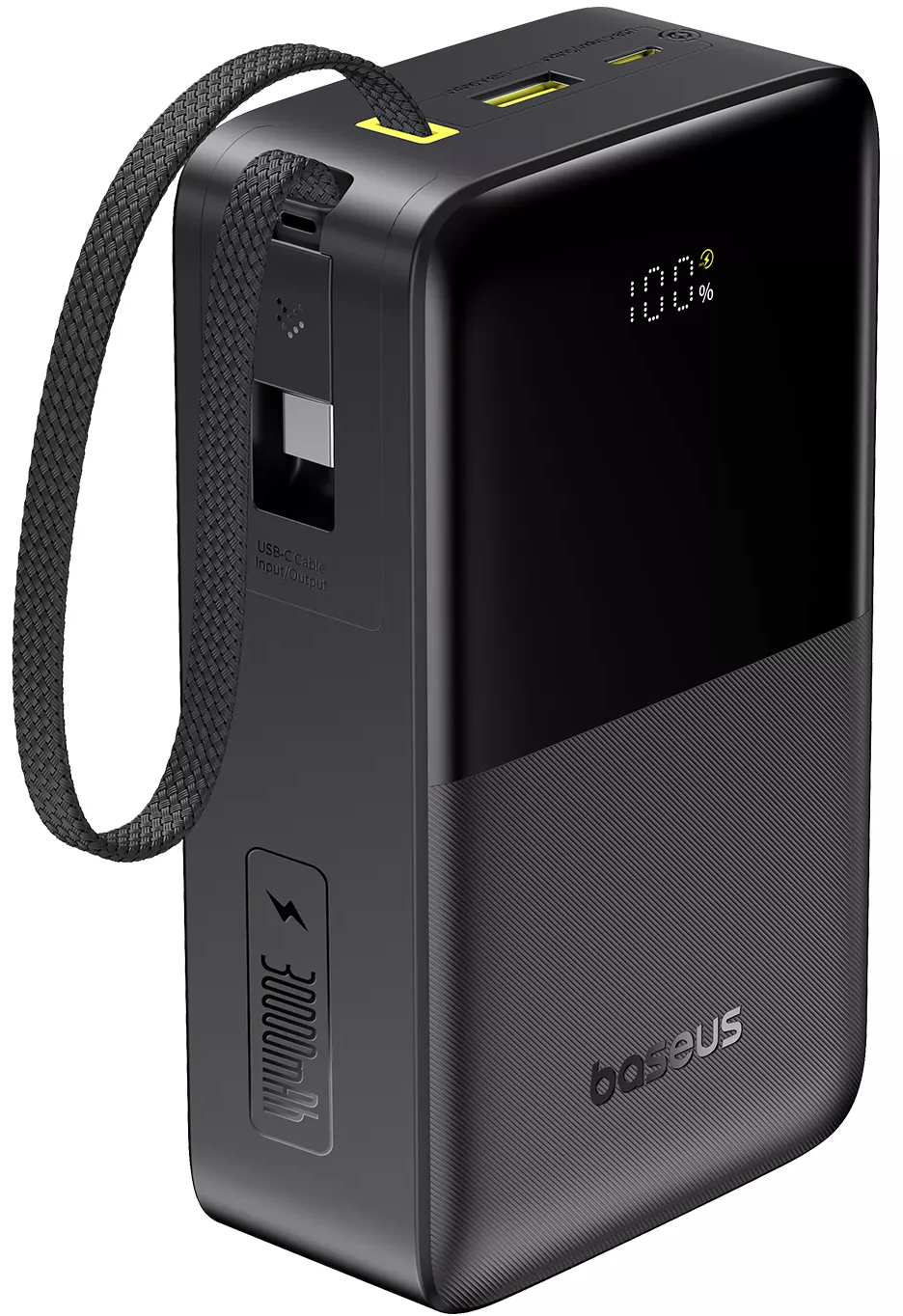 Външна батерия Baseus EnerFill Bipow2 Pro, 30000mAh, 22.5W, QC + PD, 1 x USB-A - 2 x USB-C, Черна E0028100