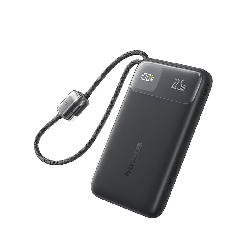 Външна батерия Baseus EnerFill FC11, 20000mAh, 22.5W, QC + PD, 1 x Lightning - 1 x USB-A - 2 x USB-C, Черна E0027S04