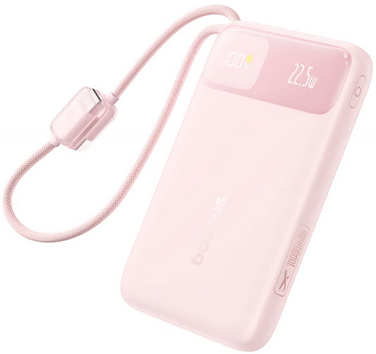 Външна батерия Baseus EnerFill FC11, 10000mAh, 22.5W, QC + PD, 1 x Lightning - 1 x USB-A - 2 x USB-C, Розов E0027R07