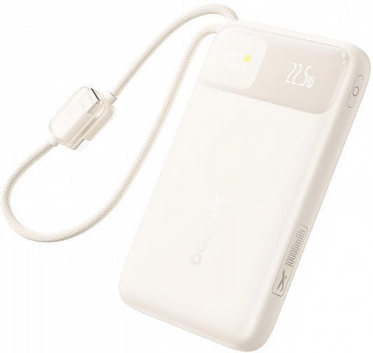 Външна батерия Baseus EnerFill FC11, 10000mAh, 22.5W, QC + PD, 1 x Lightning - 1 x USB-A - 2 x USB-C, Бежов E0027R05