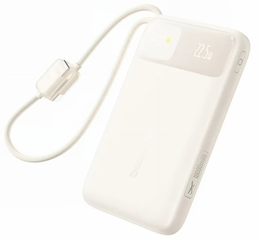 Външна батерия Baseus EnerFill FC11, 10000mAh, 22.5W, QC + PD, 1 x USB-A - 3 x USB-C, Бежов E0030401