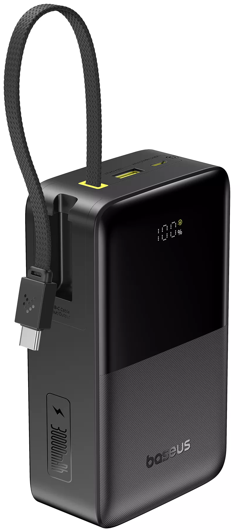 Външна батерия Baseus EnerFill Bipow2 Pro, 30000mAh, 22.5W, QC + PD, 1 x USB-A - 2 x USB-C, Черна E0028100