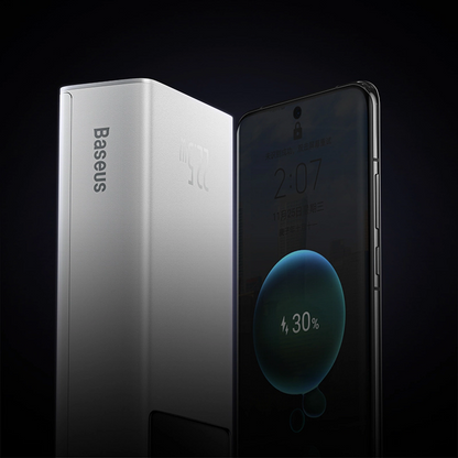 Външна батерия Baseus EnerFill FP41, 30000mAh, 22.5W, QC + PD, 1 x USB-C - 2 x USB-A, Бяла