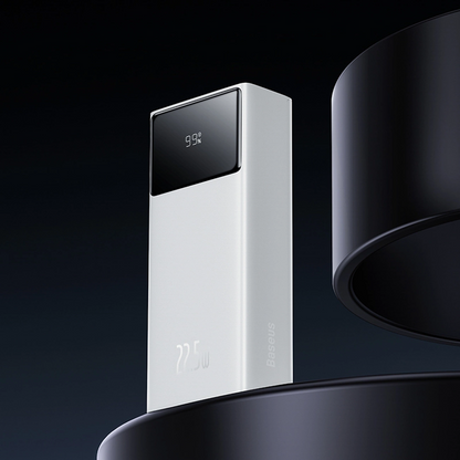 Външна батерия Baseus EnerFill FP41, 30000mAh, 22.5W, QC + PD, 1 x USB-C - 2 x USB-A, Бяла