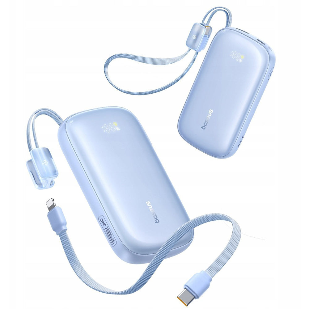 Baseus EnerFill FC21 Qpow 3 Ultra External Battery, 10000mAh, 22.5W, QC + PD, 1 x USB-A - 1 x USB-C, Blue E0027L03