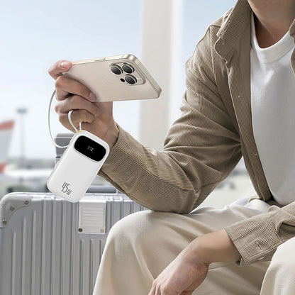 Външна батерия Baseus EnerFill FC31 Qpow 3, 10000mAh, 45W, QC + PD, 1 x Lightning - 1 x USB-A - 2 x USB-C, Бяла E0028C01