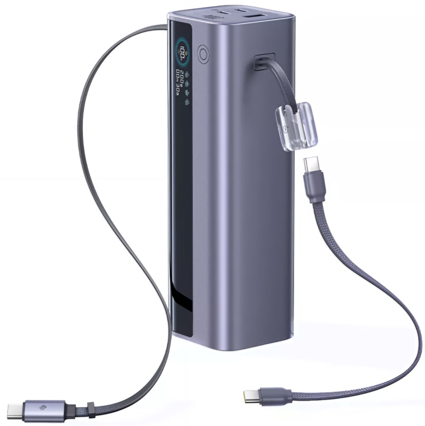 Външна батерия Baseus EnerGeek GR11, 25000mAh, 200W, QC + PD, 1 x USB-A - 3 x USB-C, Сив E0028Q00