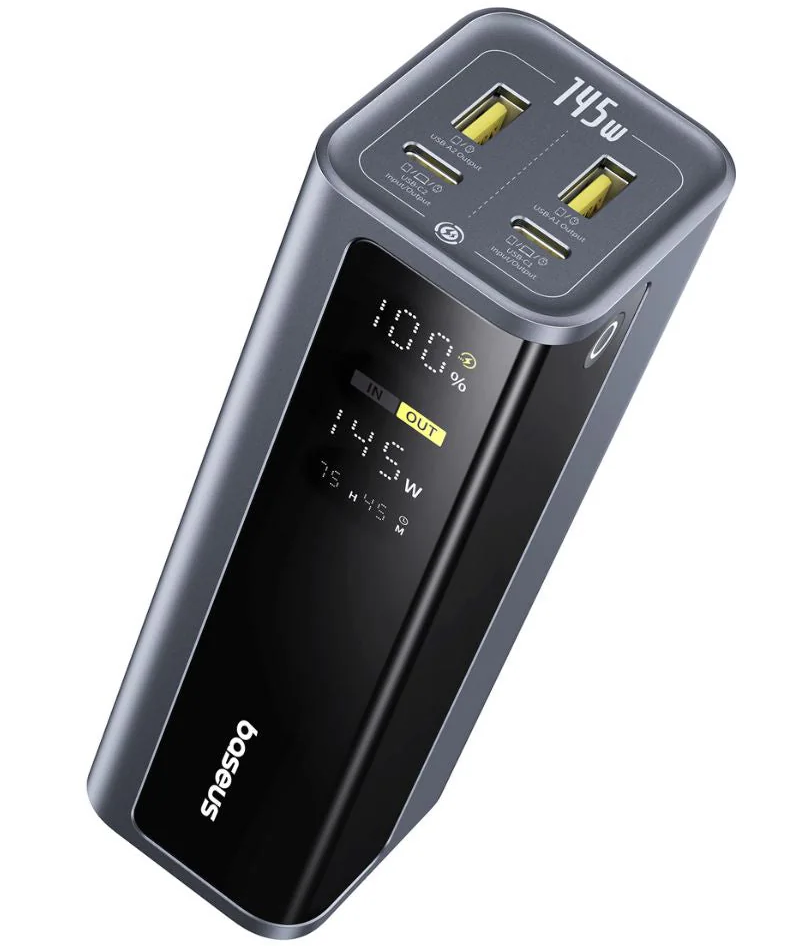 Външна батерия Baseus EnerGeek GP12, 20800mAh, 145W, QC + PD, 2 x USB-A - 2 x USB-C, Сива P10082109813-00