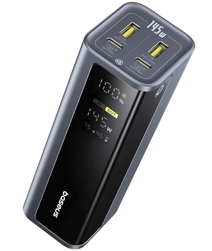 Външна батерия Baseus EnerGeek GP12, 20800mAh, 145W, QC + PD, 2 x USB-A - 2 x USB-C, Сива P10082109813-00