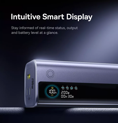 Външна батерия Baseus EnerGeek GR11, 25000mAh, 200W, QC + PD, 1 x USB-A - 3 x USB-C, Сив E0028Q00