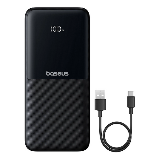 Външна батерия Baseus Lipow, 10000mAh, 22.5W, QC + PD, 1 x Lightning - 1 x USB-A - 2 x USB-C, Черна P10079101123-00