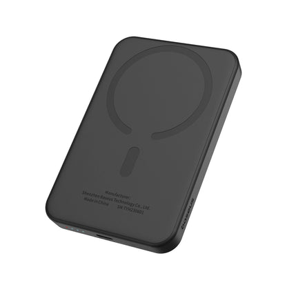 Безжична външна батерия Baseus Magnetic Mini, 5000mAh, 20W, PD + FQI, 1 x QI - 1 x USB-C, черна P10022107113113-00