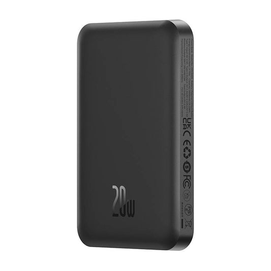 Безжична външна батерия Baseus Magnetic Mini, 5000mAh, 20W, PD + FQI, 1 x QI - 1 x USB-C, черна P10022107113113-00