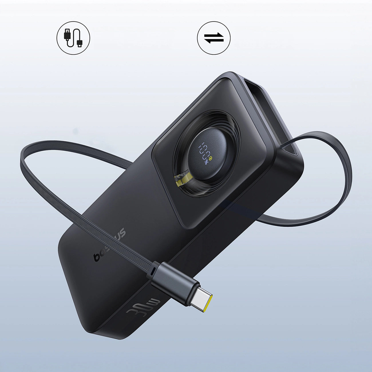 Външна батерия Baseus OS Free2Pull, 10000mAh, 30W, PD, 2 x USB-C, Черна P10073701123-00