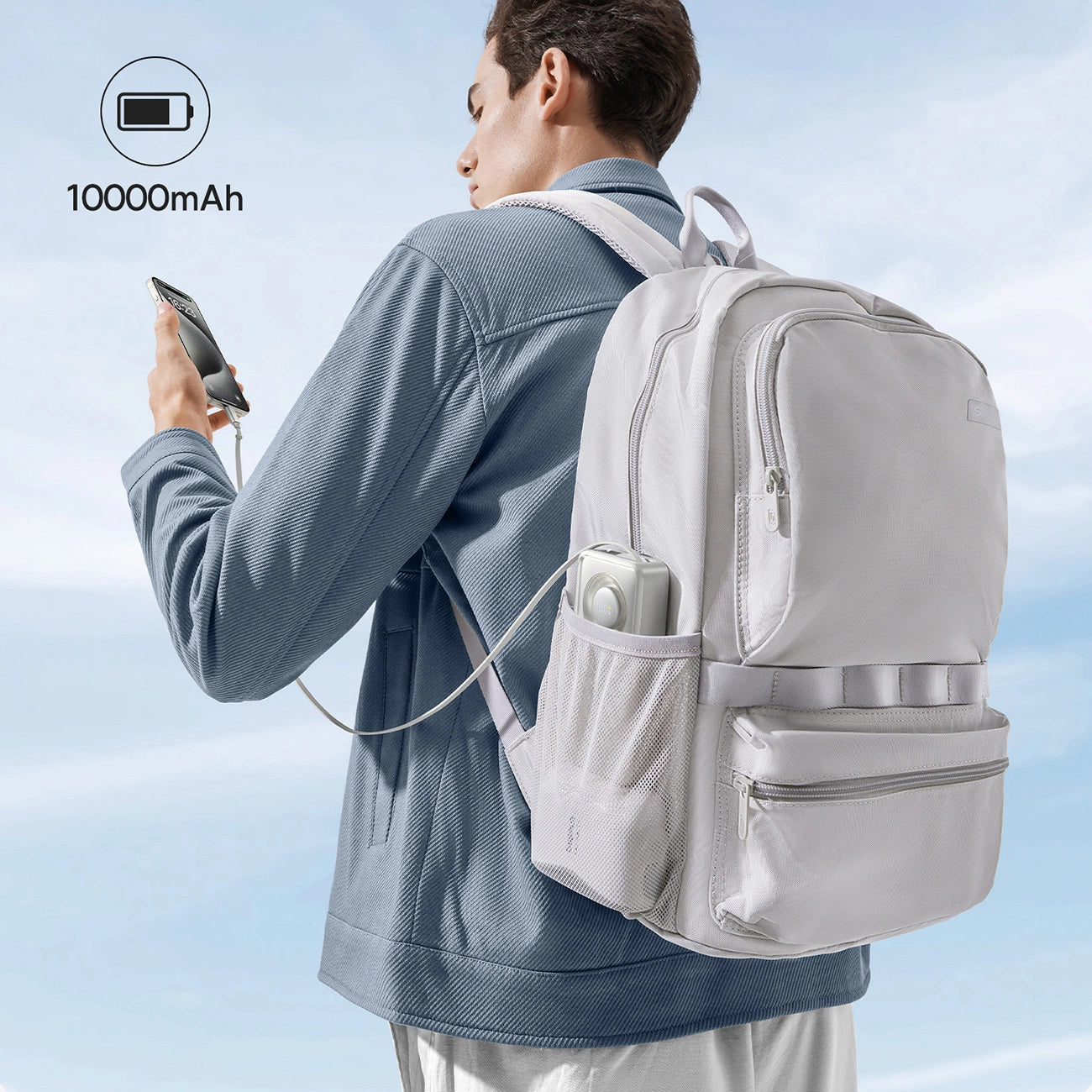 Външна батерия Baseus OS Free2Pull, 10000mAh, 30W, PD, 2 x USB-C, Сива P10073701843-00