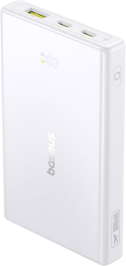 Външна батерия Baseus PicoGo, 10000mAh, 20W, QC + PD, 1 x USB-A - 2 x USB-C, Бяла P10076801213-00