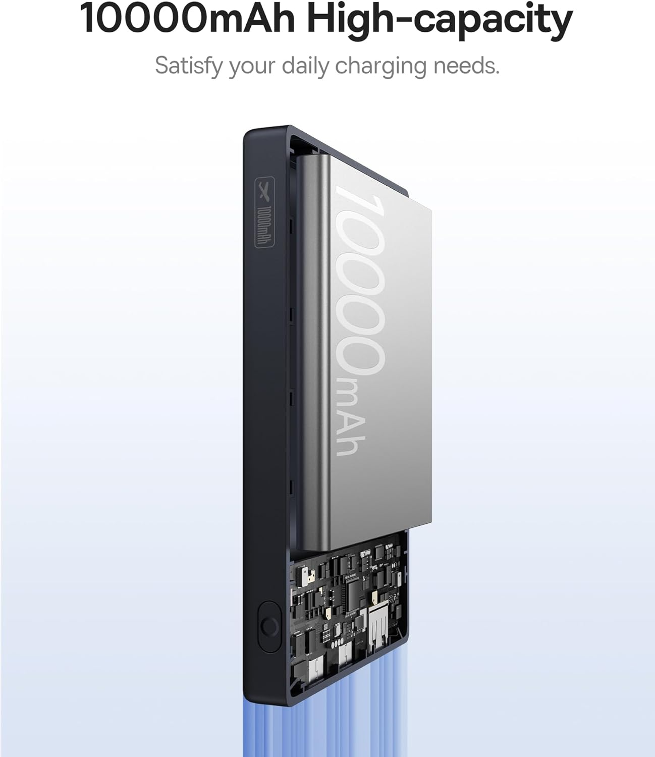 Външна батерия Baseus PicoGo, 10000mAh, 20W, QC + PD, 1 x USB-A - 2 x USB-C, Бяла P10076801213-00