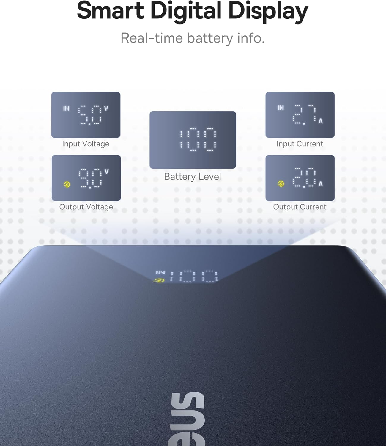Външна батерия Baseus PicoGo, 10000mAh, 20W, QC + PD, 1 x USB-A - 2 x USB-C, Бяла P10076801213-00