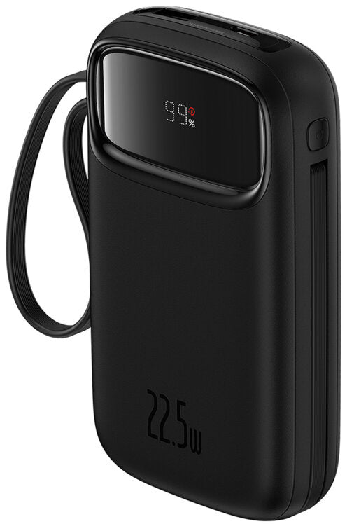 Външна батерия Baseus Qpow2, 10000mAh, 22.5W, QC + PD, 1 x Lightning - 1 x USB-A - 2 x USB-C, Черна P10055003113-00