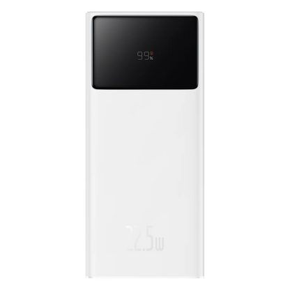 Външна батерия Baseus Star Lord, 30000mAh, 22.5W, QC + PD, 1 x USB-C - 2 x USB-A, Бяла PPXJ080102
