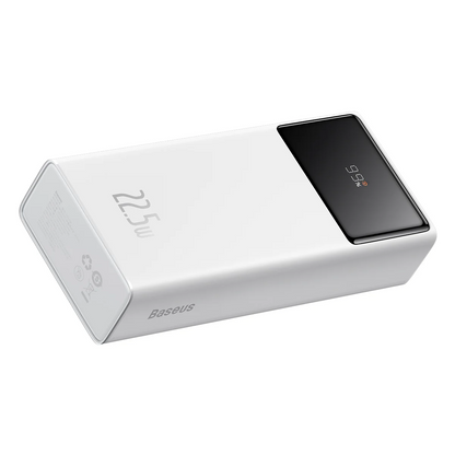 Външна батерия Baseus Star Lord, 30000mAh, 22.5W, QC + PD, 1 x USB-C - 2 x USB-A, Бяла PPXJ080102