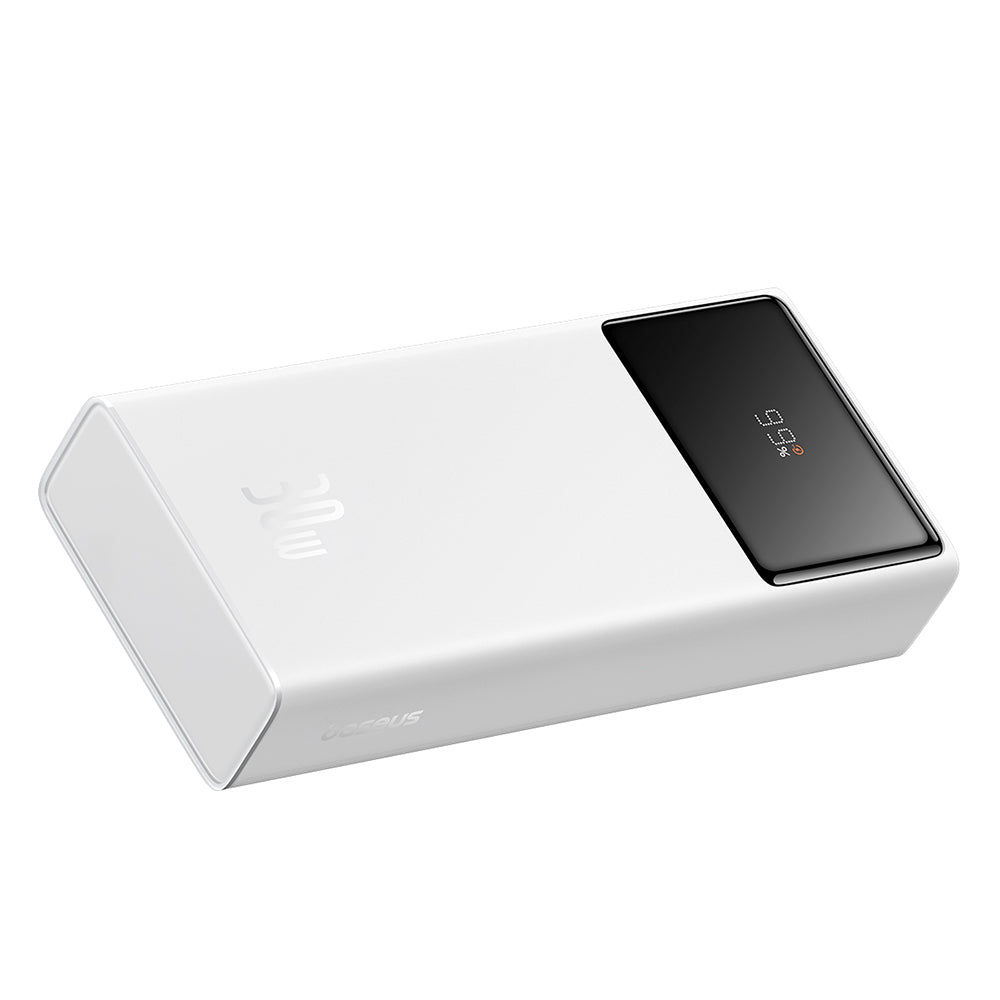 Външна батерия Baseus Star Lord, 20000mAh, 30W, QC + PD, 1 x USB-C - 2 x USB-A, Бяла P10022904213-00