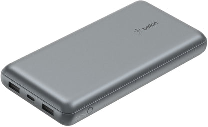Външна батерия Belkin BoostCharge Pro, 20000mAh, 15W, 1 x USB-C - 2 x USB-A, Сив BPB012btGY