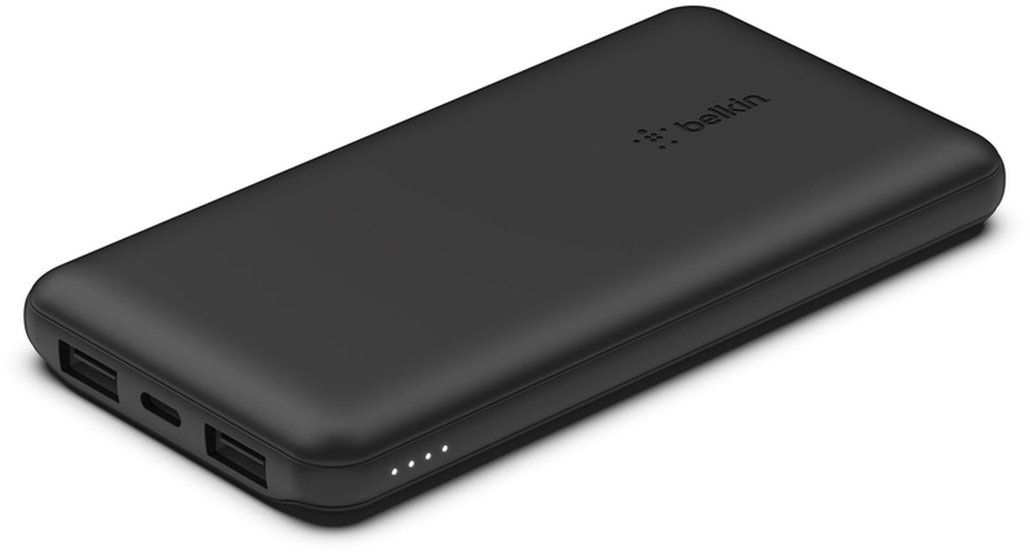 Външна батерия Belkin BoostCharge, 10000mAh, 15W, 1 x USB-C - 2 x USB-A, Черна BPB011btBK