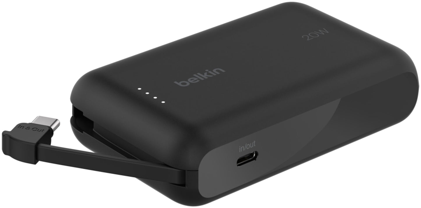 Външна батерия Belkin BoostCharge, 10000mAh, 20W, PD, 2 x USB-C, Черна BPB021hqBK