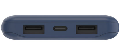 Външна батерия Belkin BoostCharge, 10000mAh, 15W, 1 x USB-C - 2 x USB-A, Тъмносин BPB011btBL