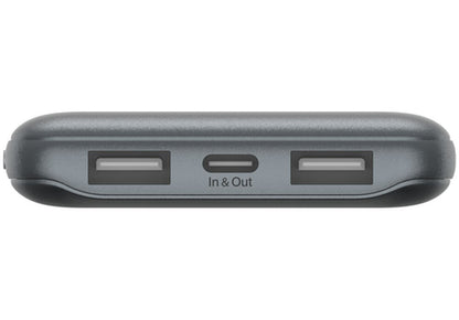 Външна батерия Belkin BoostCharge, 10000mAh, 15W, 1 x USB-C - 2 x USB-A, Сива BPB011btGY