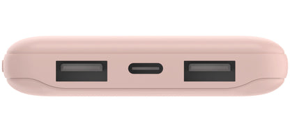 Външна батерия Belkin BoostCharge, 10000mAh, 15W, 1 x USB-C - 2 x USB-A, Розов BPB011btRG