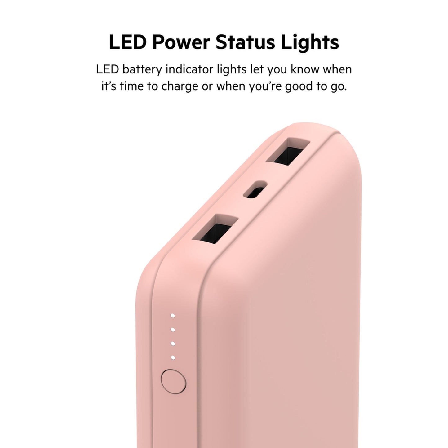 Външна батерия Belkin BoostCharge, 20000mAh, 15W, 1 x USB-C - 2 x USB-A, Розово злато BPB012btRG