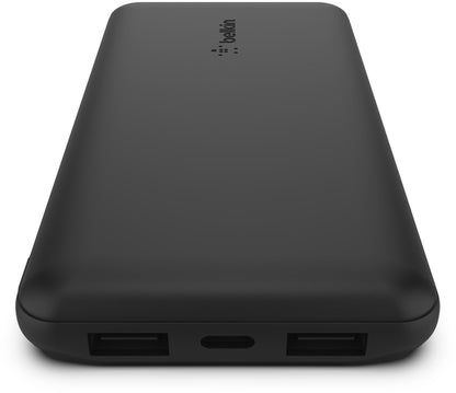 Външна батерия Belkin BoostCharge, 10000mAh, 15W, 1 x USB-C - 2 x USB-A, Черна BPB011btBK