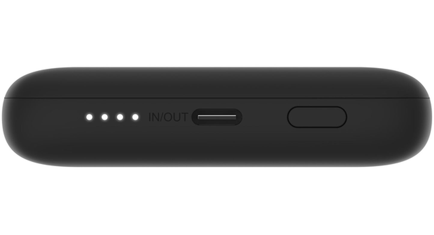 Външна батерия Belkin BoostCharge Plus, 10000mAh, 23W, QC + PD, 1 x Lightning - 2 x USB-C, Черна BPB006btBLK