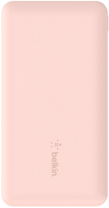 Външна батерия Belkin BoostCharge, 10000mAh, 15W, 1 x USB-C - 2 x USB-A, Розов BPB011btRG