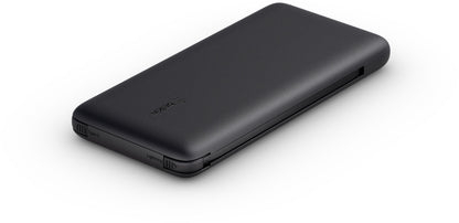 Външна батерия Belkin BoostCharge Plus, 10000mAh, 23W, QC + PD, 1 x Lightning - 2 x USB-C, Черна BPB006btBLK