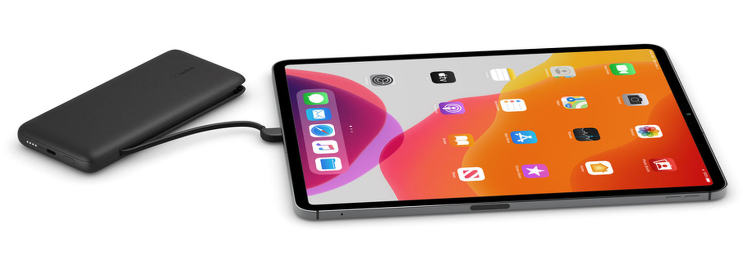 Външна батерия Belkin BoostCharge Plus, 10000mAh, 23W, QC + PD, 1 x Lightning - 2 x USB-C, Черна BPB006btBLK