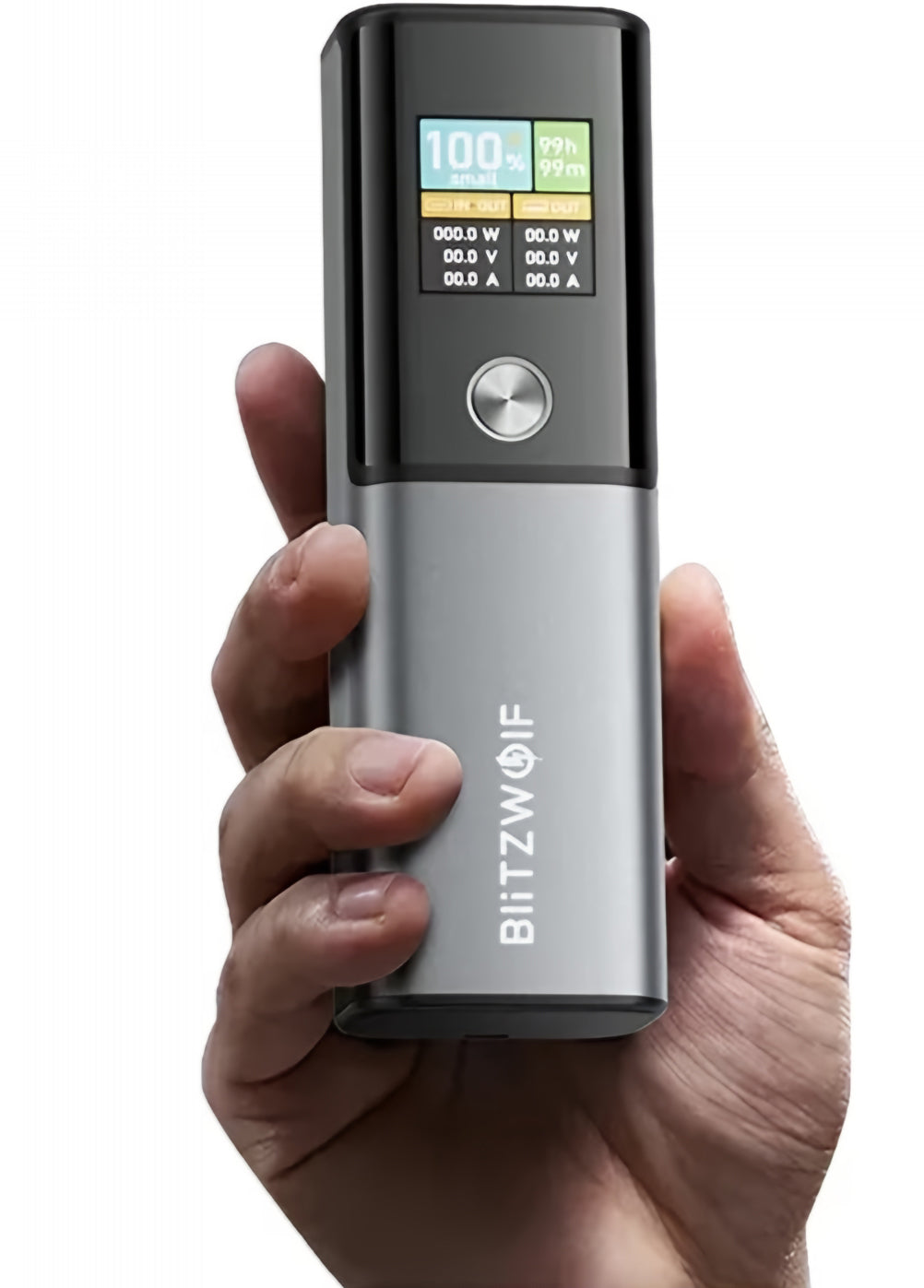 Външна батерия BlitzWolf BW-P23, 14000mAh, 100W, QC + PD, 1 x USB-A - 1 x USB-C, Сив