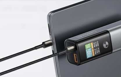 Външна батерия BlitzWolf BW-P23, 14000mAh, 100W, QC + PD, 1 x USB-A - 1 x USB-C, Сив