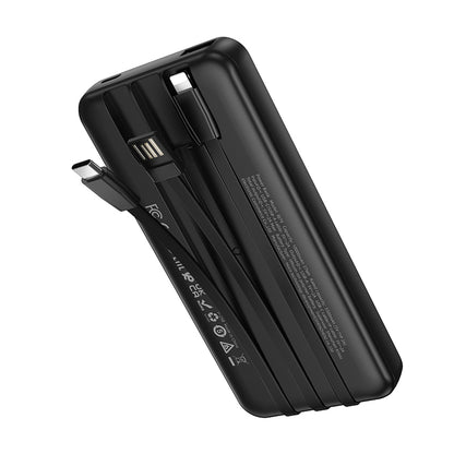 Външна батерия Borofone BJ79 Clever, 10000mAh, 10W, 1 x Lightning - 1 x USB-A - 1 x USB-C, Черна