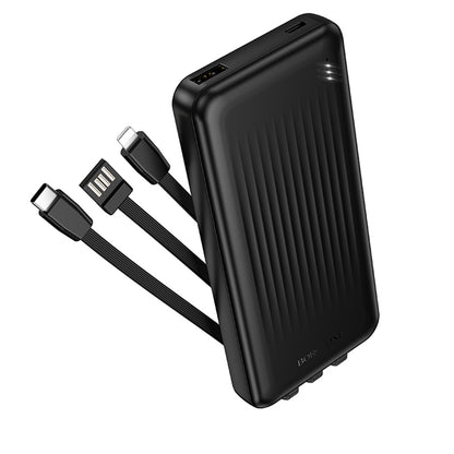 Външна батерия Borofone BJ79 Clever, 10000mAh, 10W, 1 x Lightning - 1 x USB-A - 1 x USB-C, Черна